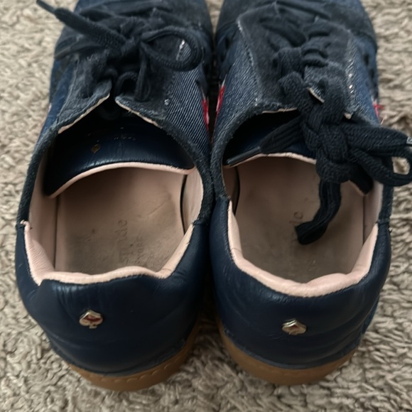 Kate Spade Everhart Floral Embroidered Denim Sneaker size 7.5 - Picture 8 of 9